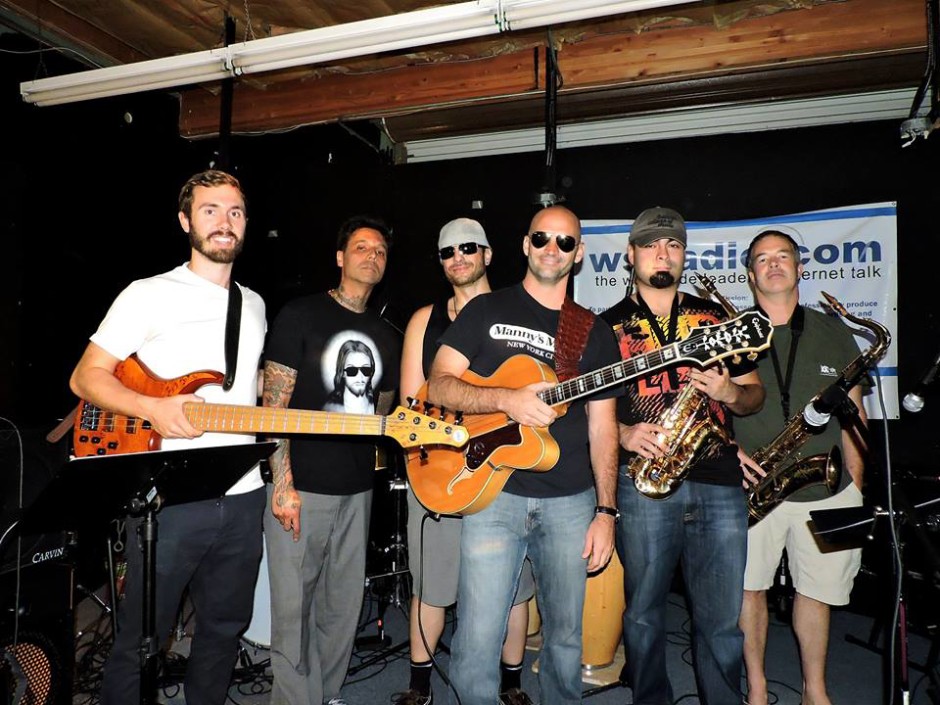 The International Hustlers in Studio B at Radio Bandiego.